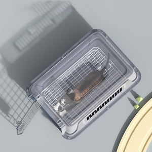 กล่องพลาสติกพกพาสำหรับสัตว์เลี้ยง มาตรฐานการขนส่งทางอากาศ สำหรับแมวและสุนัข ใช้สำหรับการเดินทางและขนส่งสัตว์เลี้ยง - Product Image 2