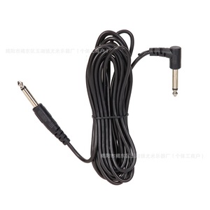 Cable de guitarra de 6.35 mm con conector recto y en ángulo recto de 3 m y 5 m para guitarra eléctrica, bajo, amplificador, cable de instrumento de audio - Product Image 1