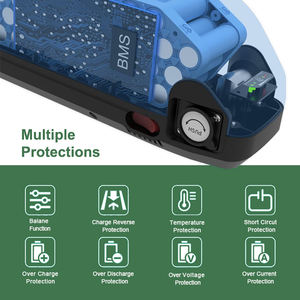 Bateria recarregável para bicicleta elétrica 36V 48v 52V 60V 20ah hailong ebike de alto desempenho - Product Image 6