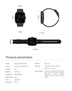 Mới nhất Smartwatch z139 1.83-inch màn hình BT gọi máu theo dõi oxy nhiều phong trào Chế độ chống thấm nước thông minh đồng hồ tùy chỉnh - Product Image 6