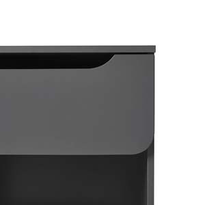 DB Modern Luxury 1-Drawer Nightstand with Cubby European Style Solid Wood <b>Night</b> <b>Stand</b> for Bedroom Dark Grey Panel - Product Image 4