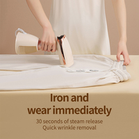 Défroisseur Vapeur Portable Domestique avec Brosse, Utilisation Humide et Sèche, Défroisseur Électrique Haute Puissance pour Vêtements