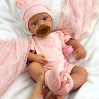 Poupées reborn en silicone réalistes, directement de l'usine, yeux ouverts, corps entier en silicone souple, 20 pouces, Bettie, bébé fille nouveau-né avec sucette réelle