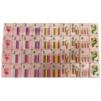Tuiles de Mahjong américaines personnalisées à double couche, bleues, vertes, roses, blanches, style moderne, magnétiques automatiques pour jeux de casino
