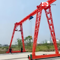 Pont roulant semi-portique monopoutre de type MH de 1 tonne pour chargement/déchargement en quai, avec palan électrique CD1/MD1, moteur triphasé 380V et roulement.