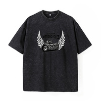T-shirt surdimensionné en coton 100% beige vintage pour homme, motif graphique de motos personnalisées, manches courtes, coupe ample, style rétro de motard
