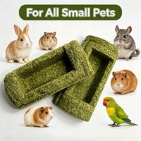 Friandises pour Hamsters, Nourriture pour Hamsters, Bol de Friandises à Mâcher Naturelles à Base d'Herbe et de Céréales pour Hamsters, Hamsters Syriens et Nains, Jouet à Mâcher, Personnalisable