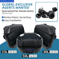 Ensemble de top cases et sacoches latérales pour moto en PP, 50L+33L+30L, robuste, étanche, pour Honda NC750X, directement de l'usine