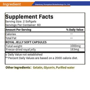 OEM Koninklijke Gelei Capsules 1000mg / Koninklijke Gelei Soft Capsules 120 Capsules - Product Image 4