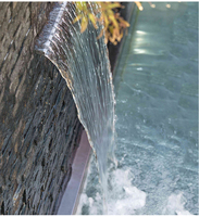900mm 1200mm jardin mur fontaine descente d'eau éclairage pompes acrylique rideau de pluie pure descente cascade avec LED
