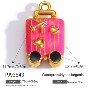SUMMLY 18k Gold Plated Stainless Steel Bracelet <strong>Charms</strong> for Jewelry Making DIY Custom <strong>Fashion</strong> Jewelry <strong>Pendants</strong> <strong>Charms</strong> - Product Image 3
