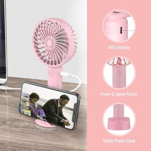 Ventilateur portable d'été à trois vitesses, silencieux, rechargeable par USB, mini-ventilateur à main pour voiture, extérieur et hôtel (vente en gros) - Product Image 3