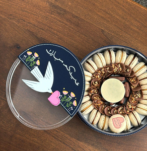 Cao Cấp Màu Đen Sô Cô La Bóng Hộp PU Da Thông Tư Giáng Sinh Kẹo Macaron Sô Cô La Thanh Bao Bì Hộp Với Cửa Sổ Rõ Ràng - Product Image 2