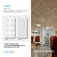 Panneau de plâtre perforé insonorisant, panneau acoustique décoratif, faux plafond, design professionnel 1200x2400x12.5mm