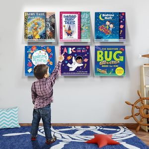 Estante de acrílico moderno sostenible para discos, montaje en pared, soporte de álbum de tamaño personalizado de melamina transparente de 12 pulgadas, estantes flotantes para - Product Image 2