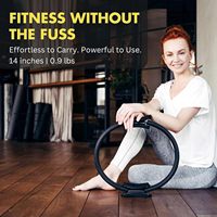 Anneau de Pilates ProBody en plastique, 14 pouces, Magic Circle |   Appareil d'exercice pour l'intérieur des cuisses avec poignées en mousse double et résistance de 30 lb, équipement de fitness à domicile portable