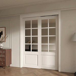 <span class=keywords><strong>Rail</strong></span> suspendu intérieur de maison villa personnalisé portes coulissantes rétro français balcon cuisine chambre à coucher <span class=keywords><strong>porte</strong></span> à <span class=keywords><strong>double</strong></span> cloison en aluminium - Product Image 5