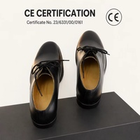 Chaussures en cuir brillant légères, décontractées, formelles, tactiques, à lacets, avec logo personnalisé