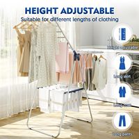 Séchoir à linge métallique réglable en hauteur, pliable, pour la vente en gros