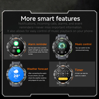 Montre connectée GPS SENBONO KC108 avec boussole, baromètre, assistant vocal, suivi de la forme physique, moniteur de sommeil, étanche IPX8, montre connectée d'extérieur