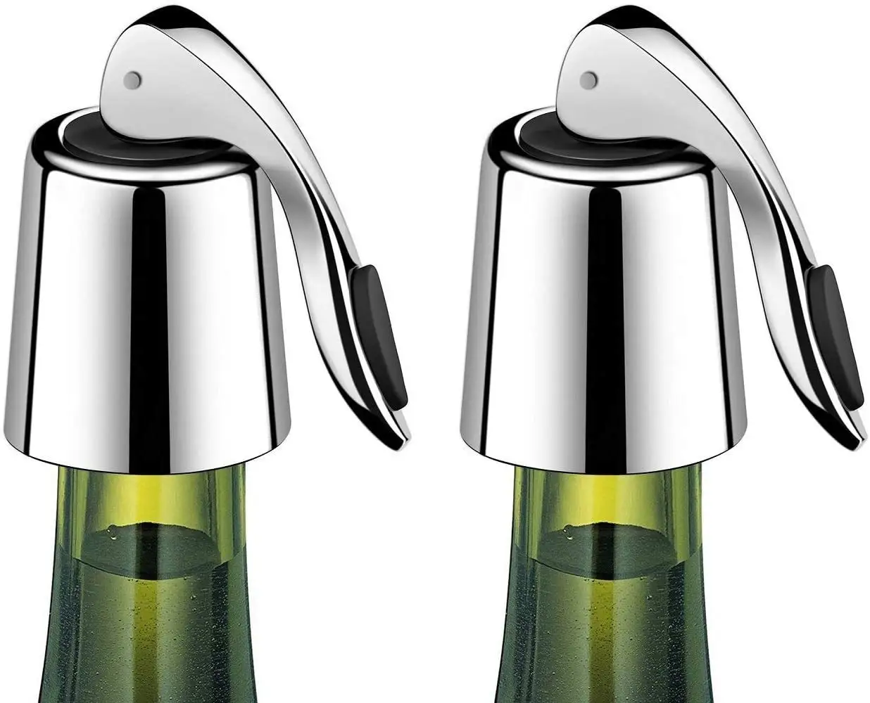 Rolha de vinho em aço inoxidável, rolha de garrafa de vinho de metal champagne com logotipo personalizado