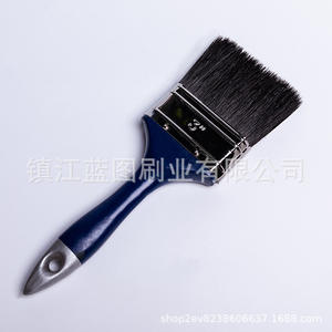 Pinceau plat en poils de porc Blueprint, bleu foncé, 15-24 mm, pour peinture et nettoyage - Product Image 5