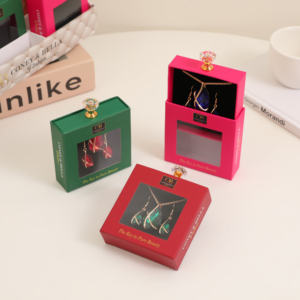 Customized Luxury Square Paperboard Drawstring <b>Gift</b> <b>Box</b> for Earrings Necklace Ring <b>Jewelry</b> Packaging - Product Image 5