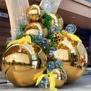 6pcs Event PVC Floating <b>Ball</b> Sealed Gold/Silver Sphere <b>Mirror</b> Shinny Hanging Inflatable for Parties <b>Mirror</b> <b>Ball</b> Inflatable Mirro - Product Image 5