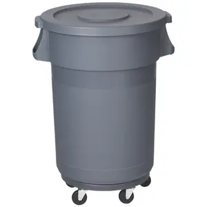 Comfortable Design Circular Wheels Food Waste Bin Street Wheelie Bin