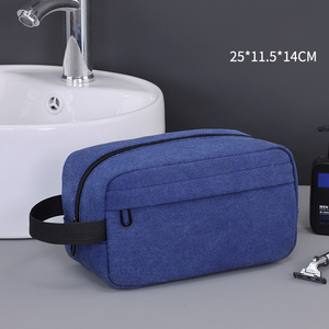 Người Đàn Ông Của Du Lịch Vệ Sinh Cá Nhân Túi Không Thấm Nước Polyester Tổ Chức Biểu Tượng Tùy Chỉnh Cạo Râu Kit Dopp Túi Với Dây Kéo Cho Phòng Tắm Sử Dụng - Product Image 2