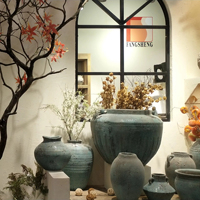 FANGSHENG Pot de fleurs suspendu moderne noir écologique réglable minimaliste en céramique pour plafond XXL pour extérieur