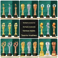 Trophée en résine de football, plaque personnalisée pour les jeux sportifs scolaires, compétition, prix du champion, commémoration en Chine