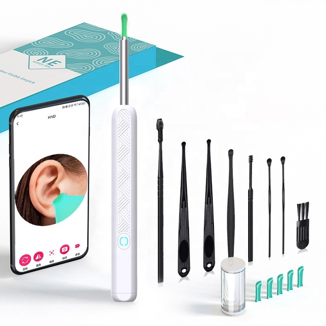 NE3-E Wireless Endoscope HD Camera Ear Wax Remover Ear Pick Set Smart Visual Cleaner Earpicks with Three-Axis Gyroscope