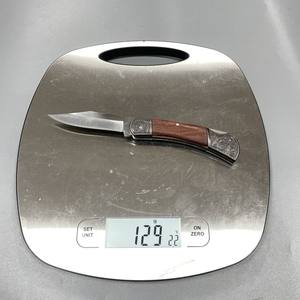 Navaja Plegable A3255R para Uso Diario, Mango de Madera, Bloqueo de Seguridad, Mango Vintage con Diseño de Bandera, Super Afilada, Táctica, para Exteriores, de Bolsillo - Product Image 6