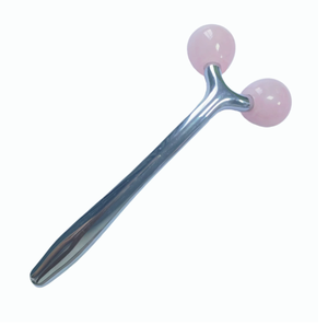 Usine d'artisanat Huizhou Yingjia - Vente en gros de rouleaux en pierre de quartz rose 3D pour le massage du visage, outil de soin de la peau anti-âge - Product Image 1