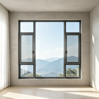 Ventana Abatible Moderna de Aluminio con Rotura de Puente Térmico, Doble Acristalamiento, Insonorizada, Ahorro de Energía, Certificación Energy Star, para Apartamentos y Cocinas