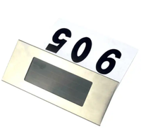 Panneau ABS étanche en acier inoxydable pour extérieur Adresse Solaire LED Plaque de porte Numéro de maison