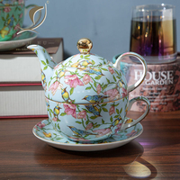 2025 Vintage Qian Hu céramique café et thé ensemble 400ml rétro européen Style britannique Floral décalcomanie véritable or jante os chine