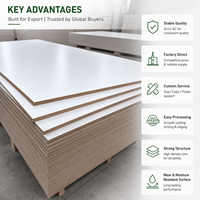 Vente flash Panneau MDF mélaminé 1220x2440mm 3mm 6mm 9mm 12mm 15mm 18mm Panneau MDF mélaminé imperméable pour meubles