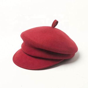 Nouveau Béret en Feutre de Laine Tendance Automne Hiver pour Femme et Fille, Nouvelle Arrivée, Design Personnalisé avec Visière - Product Image 2