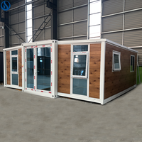 Maison conteneur en acier extensible de 20, 30 et 40 pieds avec 3 chambres pour hôtels et bureaux