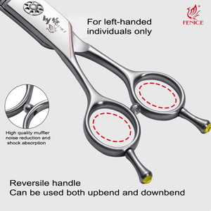 Tijeras de Peluquería <span class=keywords><strong>Canina</strong></span> Curvas de Alta Calidad Fenice con Dientes en Degradado 3D, Tijeras de Belleza para Peluqueros Caninos Zurdos - Product Image 3