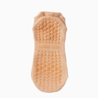 Vente en gros Logo personnalisé Chaussettes antidérapantes pour femmes Fitness Pilates Yoga Shorts à la cheville Design personnalisé Technique tricotée