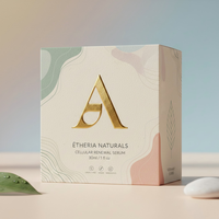 Boîte d'emballage carrée en papier coton imperméable pour soins de la peau, emballage secondaire pour gel hydratant et cosmétiques