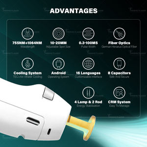 Enlèvement vasculaire à longue impulsion Nd Yag Laser 100J 1064nm Machine d'épilation au laser alexandrite 755nm meilleur prix d'usine laser <span class=keywords><strong>Alex</strong></span> - Product Image 2