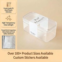 Boîte à gâteau carrée en plastique PS transparent sur mesure pour la vente en gros, conteneur alimentaire pour tiramisu, emballage pour dessert mousse, qualité alimentaire
