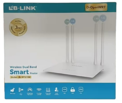 AC1200 Dual Band Wireless Router, 2.4GHz + 5GHz High Speed WiFi with 4 External Antennas for Home Networking