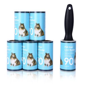 Remplacement de la poussière extra collante domestique avec poignée en plastique à 2 rouleaux avec un mouvement de roulement rapide et facile pour la fourrure et les vêtements d'animaux domestiques - Product Image 1