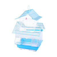 Villa à double étage cage à oiseaux pivoine perroquet oiseau coloré perle petit fil métal cage à oiseaux vente en gros