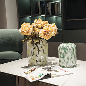 Accesorios de Decoración para Biblioteca, Decoración de Jade Blanco, Florero de Vidrio Ovalado Resistente al Calor, Lista de Promoción - Product Image 4